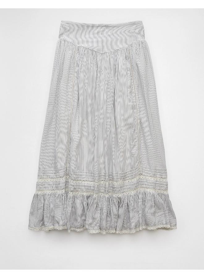 American Eagle AE High-Waisted Ruffle Maxi Skirt  - Image 3