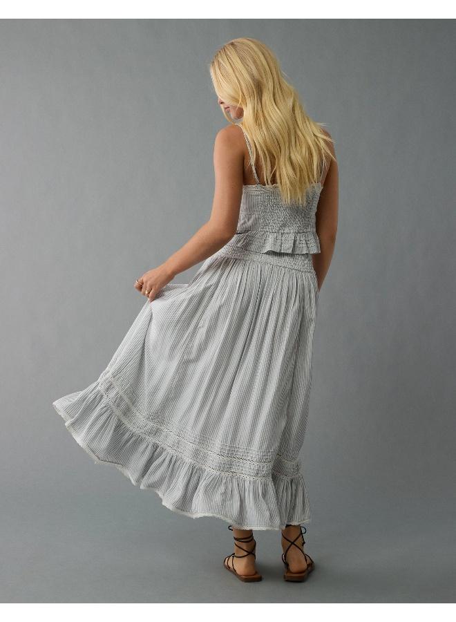 American Eagle AE High-Waisted Ruffle Maxi Skirt  - Image 2