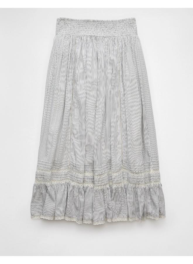 American Eagle AE High-Waisted Ruffle Maxi Skirt  - Image 4