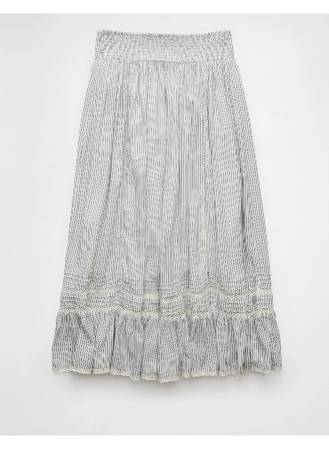 American Eagle AE High-Waisted Ruffle Maxi Skirt