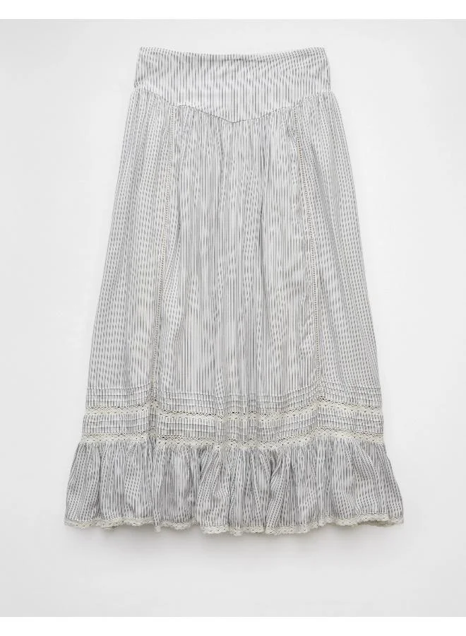 American Eagle AE High-Waisted Ruffle Maxi Skirt