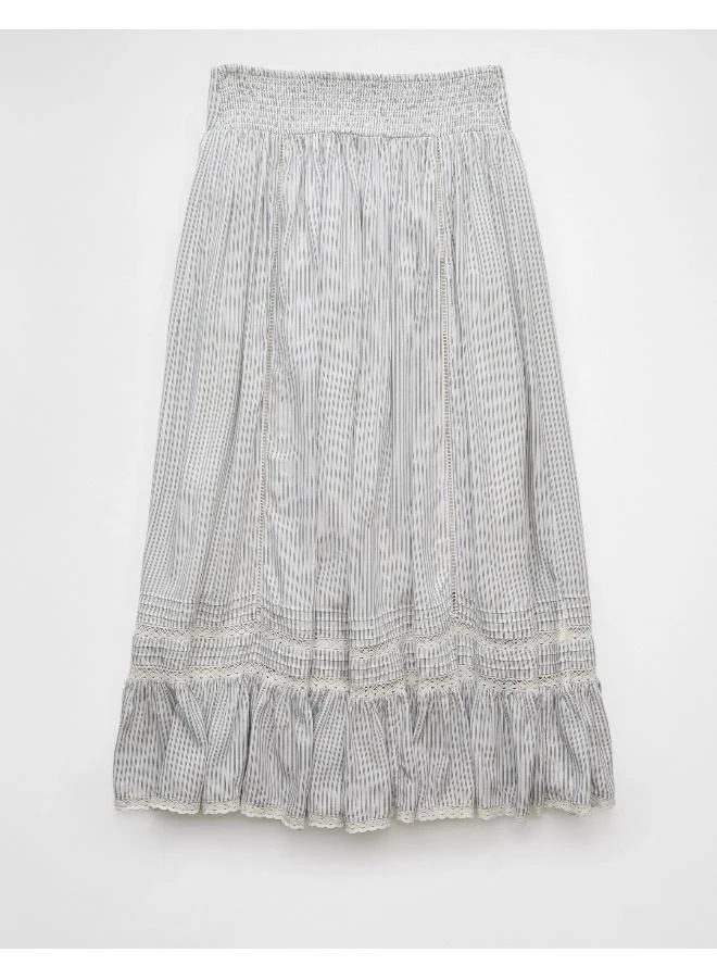 American Eagle AE High-Waisted Ruffle Maxi Skirt