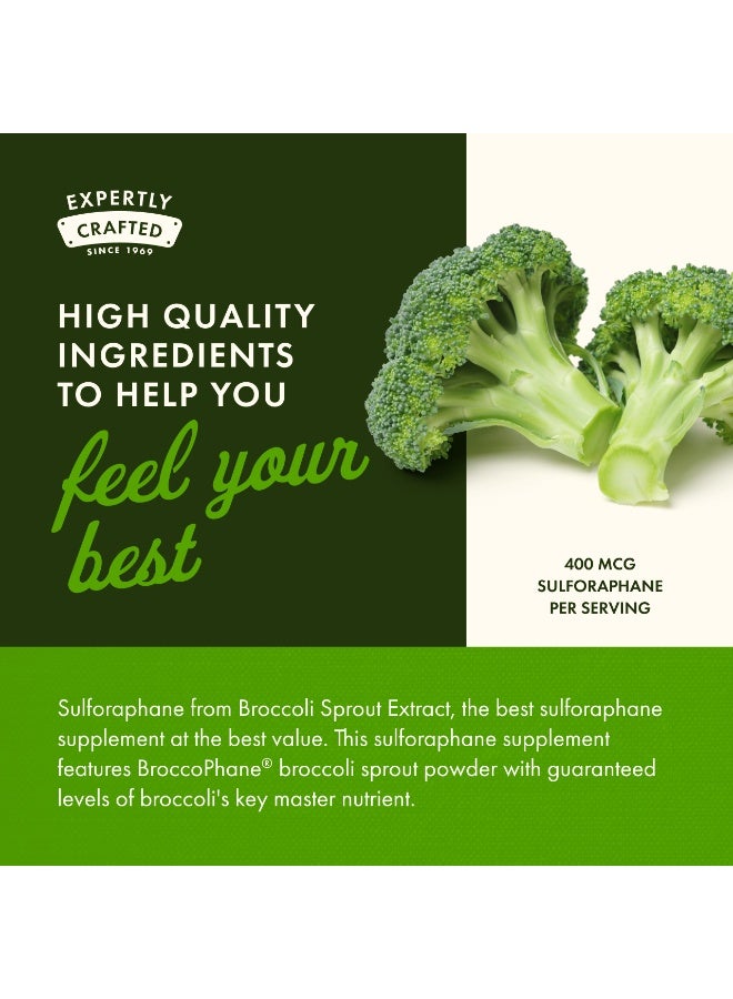 SWANSON Sulforaphane from Broccoli Sprout Extract, 400 mcg, 60 Vegan Caps - Image 4
