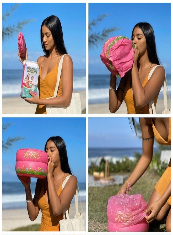 Noybo Travel Potty Seat for Toddlers - Inflatable Portable Toilet Kids Chair, Foldable Compact Lightweight Potty for Camping Road Trips, Outdoor Car Travel, Holds 66 lbs and 20 Durable Disposable Bags - Image 4