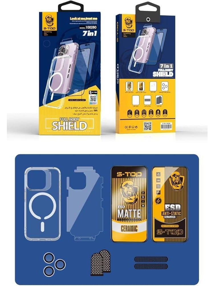 اس-توب S-TOP الأصلية مجموعة الحماية المتكاملة 7 في 1 ايفون 15 برو ماكس - Image 2