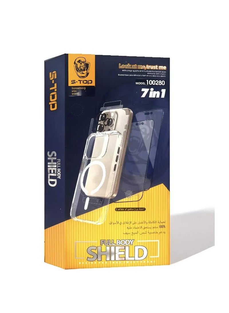 اس-توب S-TOP الأصلية مجموعة الحماية المتكاملة 7 في 1 ايفون 15 برو ماكس - Image 1