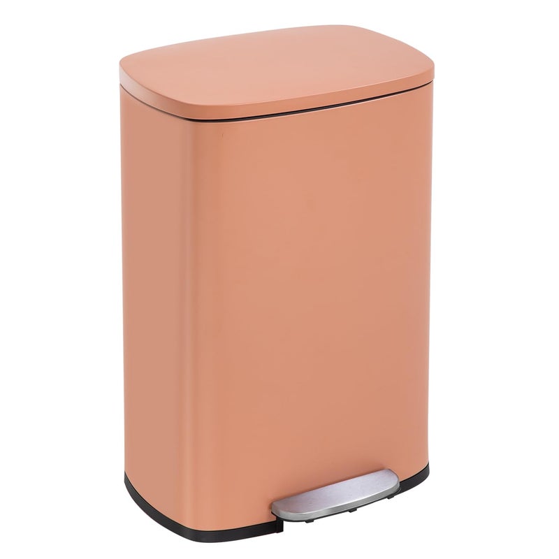 BestOffice 13 Gallon (50L) Trash Can with Lid Garbage Can Commercial Trash Can with Soft-Close Foot Pedal Fingerprint Proof Stainless Steel for Kitchen Home Office Bedroom Bathroom - Image 1