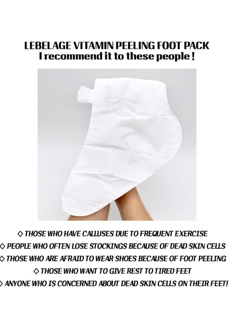 Lebelage Korean product LEBELAGE VITAMIN PEELING FOOT PACK Vitamin tree fruit extract 10000 PPM  - Image 3