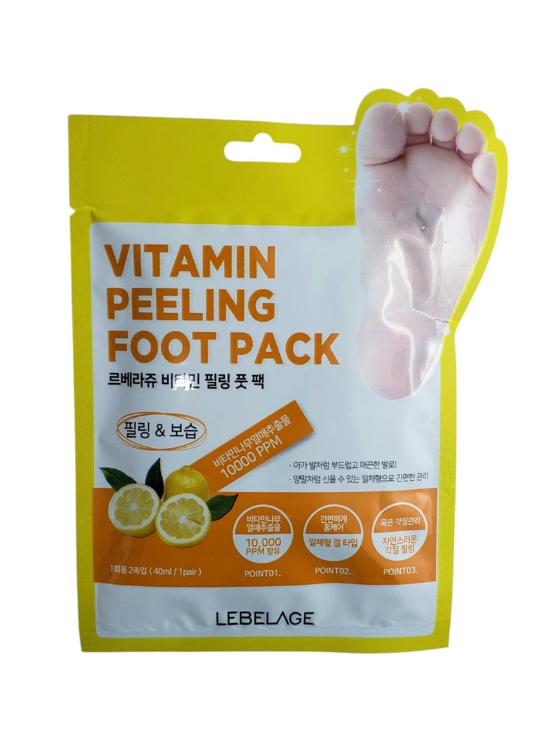 Lebelage Korean product LEBELAGE VITAMIN PEELING FOOT PACK Vitamin tree fruit extract 10000 PPM  - Image 5