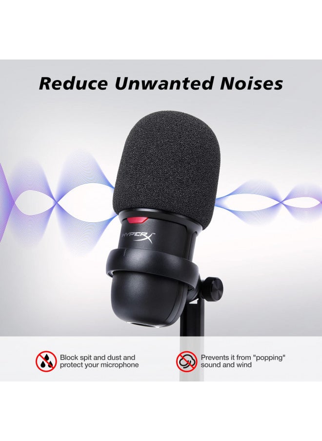 SUNMON - SoloCast Microphone Pop Filter Windscreen - Noise Reduction Gaming Mic Foam Covers, Mic Foam Cover Pop Filter Compatible with HyperX SoloCast White by SUNMON - Image 1