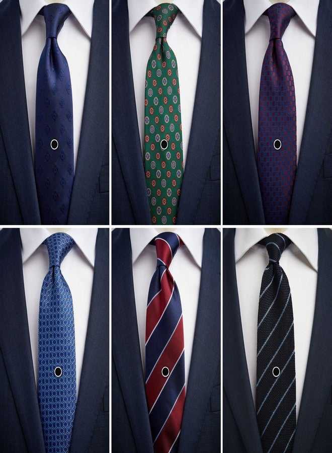 HAWSON Black Stone Tie Tack for Men Tie Pin with Chain for Wedding Birthday Anniversary Party - Image 3