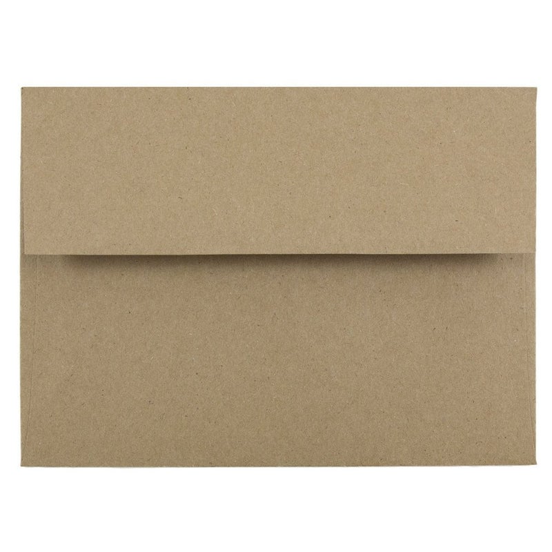 JAM PAPER A6 Premium Invitation Envelopes 4 34 x 6 12 Brown Kraft Paper Bag 100Pack