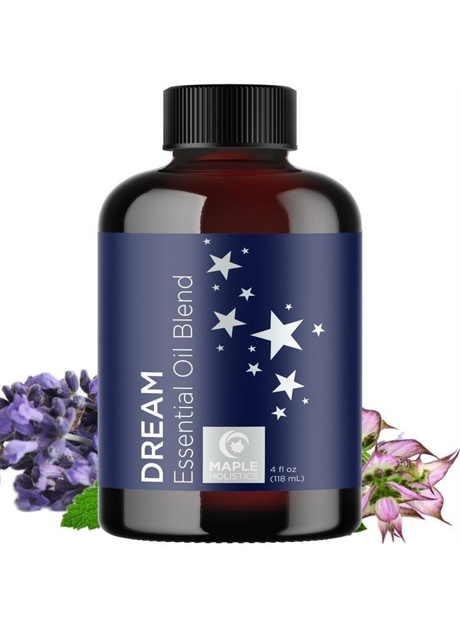 Maple Holistics Sleep Essential Oil Blend for Diffuser - Dream Essential Oil for Diffusers Aromatherapy and Wellness with Ylang-Ylang Clary Sage Roman Chamomile and Lavender Essential Oil for Nighttime Support 4oz  - Image 1