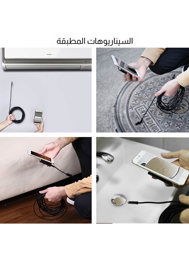 2.0 MP Wireless Endoscope Wi-Fi Borescope Video Inspection Camera for iOS and Android Phones (Black) - Image 4