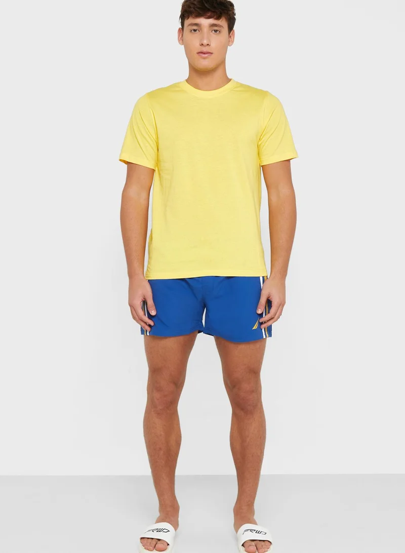 NAUTICA Side Stripe Swim Shorts