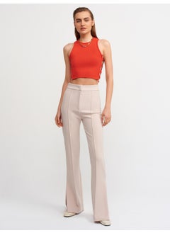 Dilvin 20109 Ring Detailed Crop Top-Red  - Image 3
