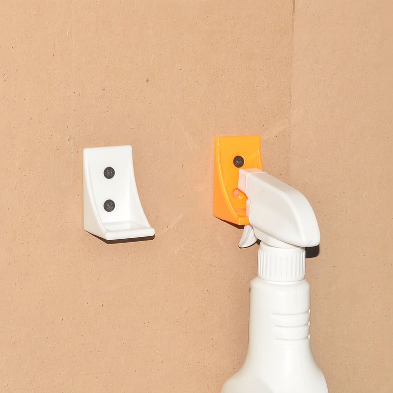 Pack Of 5 Green Spray Bottle Holders For Wall Storage Shelf Display Easy Setup Plastic - Image 2