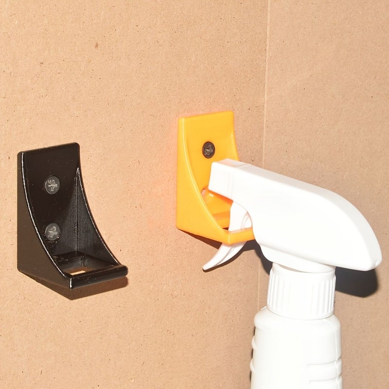 Pack Of 5 Green Spray Bottle Holders For Wall Storage Shelf Display Easy Setup Plastic - Image 3