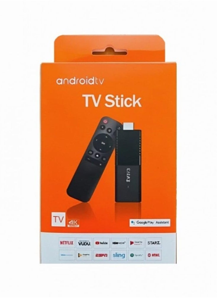 Beauenty - TV Stick TVR3 with Remote Control, 2GB RAM + 16GB ROM, 4K HDR Streaming Media Player, Android 12.1 TV, Google Assistant, Quad Core 64 Bit, Dual-Band WiFi 2.4G/5G, Portable Smart TV Device - Image 1