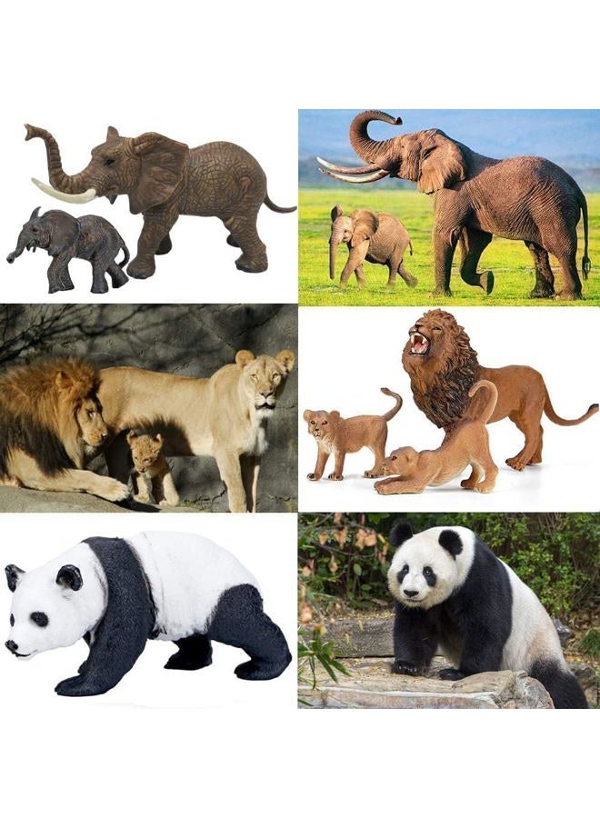 Kimicare Safari Animals Figures Toys 20 Piece, Realistic Plastic Animals Figurines, African Zoo Wild Jungle Animals Playset with Elephant, Giraffe, Lion, Tiger for Kids Party Supplies Cake Topper - Image 3