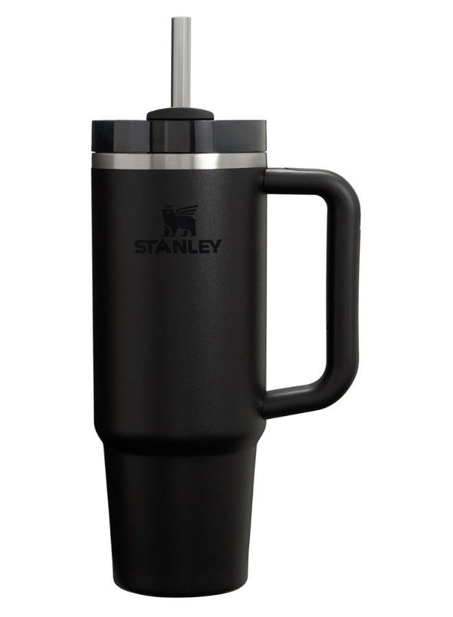 Stanley Original stanley 40 oz Tumbler with Lid and Straw | Travel Mug for Iced Tea & Coffee | 100% Leakproof, Stainless Steel Insulated Tumbler for School,Office & Gym | Black 2.0 - Image 1
