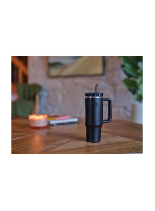 Stanley Original stanley 40 oz Tumbler with Lid and Straw | Travel Mug for Iced Tea & Coffee | 100% Leakproof, Stainless Steel Insulated Tumbler for School,Office & Gym | Black 2.0 - Image 3