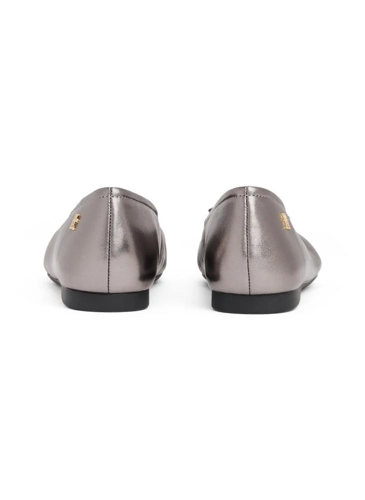 تومي هيلفيغر Metallic Leather TH Monogram Ballerinas