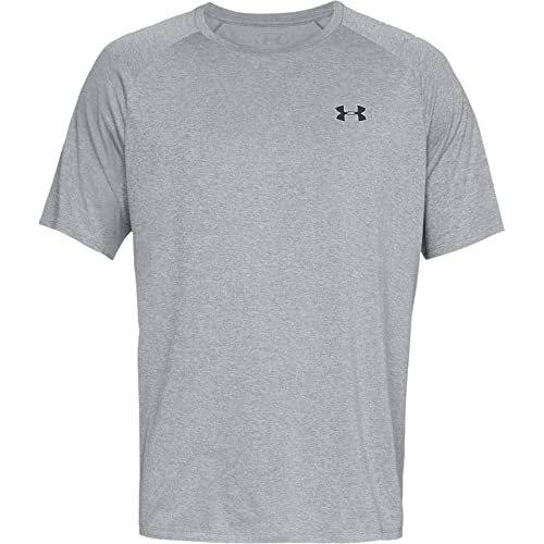 Under Armour Men's Tech 2.0 Short-Sleeve T-Shirt , Steel Light Heather (036)/Black, Large - Image 2
