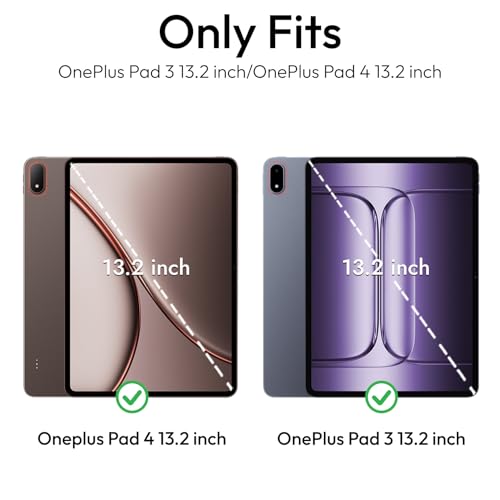 Robustrion Cover Case for OnePlus Pad 4 13.2 inch/OnePlus Pad 3 13.2" Cover with [Pencil Holder], Flip Cover Case for One Plus Pad 4/3 Cover 13.2 inch [Auto Sleep Wake Support] - Navy - Image 2
