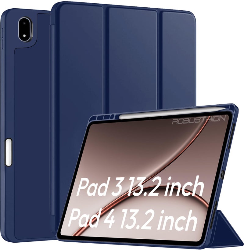 Robustrion Cover Case for OnePlus Pad 4 13.2 inch/OnePlus Pad 3 13.2" Cover with [Pencil Holder], Flip Cover Case for One Plus Pad 4/3 Cover 13.2 inch [Auto Sleep Wake Support] - Navy - Image 1