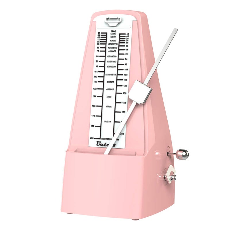 Ueteto Mechanical Metronome Loud Sound Piano Drum Violin Guitar Saxophone Pink - Image 1