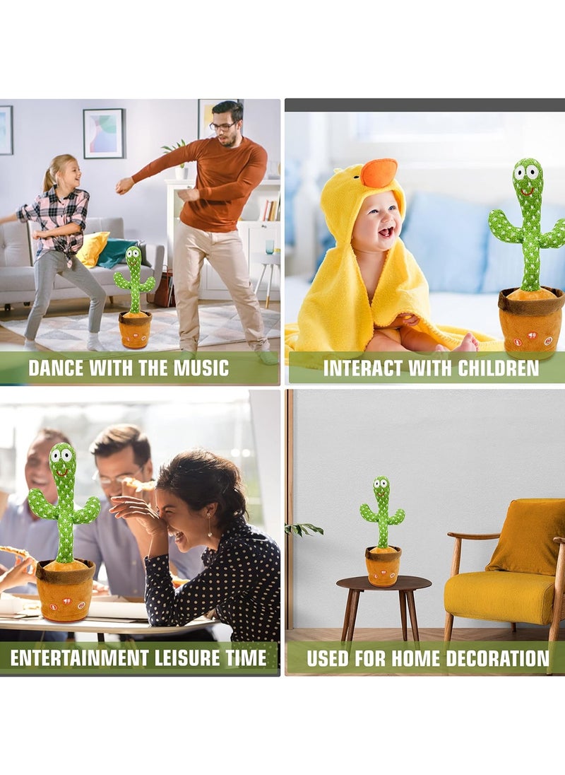 Festive Gallery Dancing Singing Talking Cactus Plush Puppet Toy 32x10.8x69.5cm  - Image 2