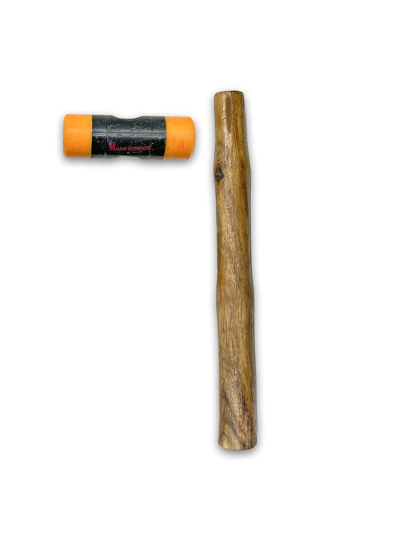 Malfah Enterprises Malfah Nylon Hammer Removable Heads Wood Handle Nonmarring Jewellery Watchmaking Carpentry Leather Crafting Metal Goldsmith NYLON HAMMER 38MM  - Image 2