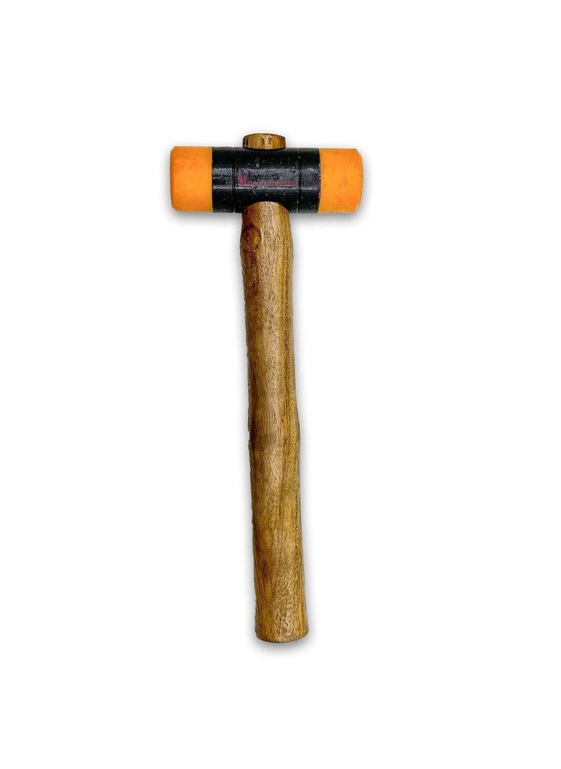Malfah Enterprises Malfah Nylon Hammer Removable Heads Wood Handle Nonmarring Jewellery Watchmaking Carpentry Leather Crafting Metal Goldsmith NYLON HAMMER 38MM  - Image 1