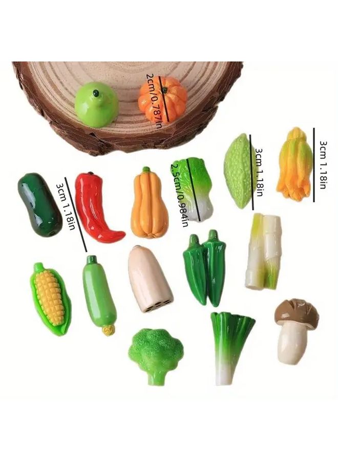 Miniature Edible Toy Vegetables 16pcs Random Style For Dollhouse Kitchen Accessories - Image 2