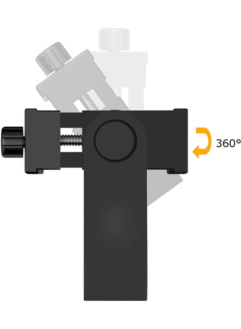 360° Smartphone Tripod Mount with Clamp – 2-in-1 Phone and Camera Holder with 1/4" Screw Adapter - Image 4