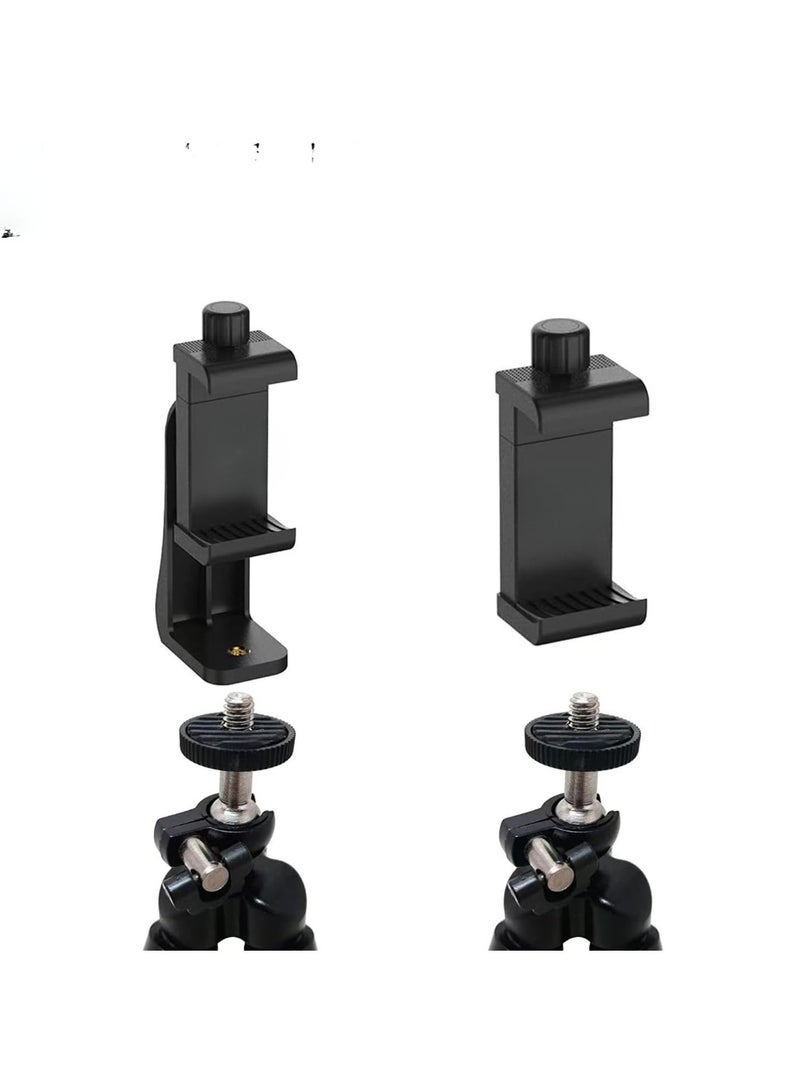 360° Smartphone Tripod Mount with Clamp – 2-in-1 Phone and Camera Holder with 1/4" Screw Adapter - Image 3