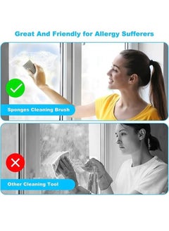 Scrub Daddy Damp Duster, Magical Sponge for Cleaning Venetian & Wooden Blinds, Vents, Radiators, Skirting Boards, Mirrors and Cobwebs, Traps Dust, Grey