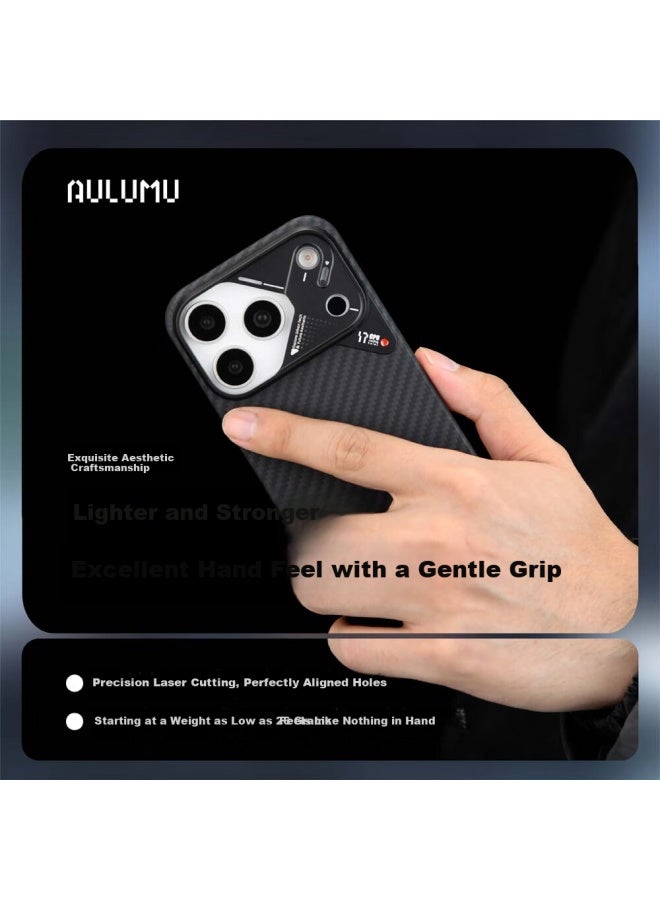 Aulumu , Compatible With Apple Iphone 17 Pro Max, High-energy Ultra-thin Kevlar Aramid Fiber Magnetic Heat Dissipation Phone Case, Magsafe Protective Case - Image 3