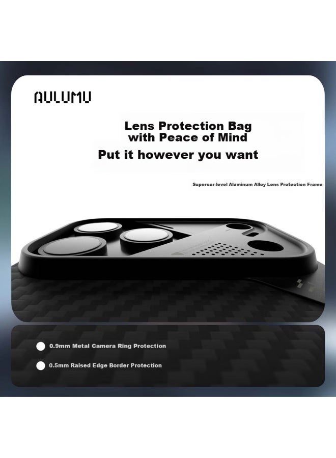 Aulumu , Compatible With Apple Iphone 17 Pro Max, High-energy Ultra-thin Kevlar Aramid Fiber Magnetic Heat Dissipation Phone Case, Magsafe Protective Case - Image 2