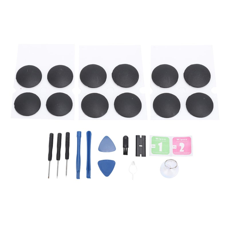 12 Pcs Black Rubber Anti Slip Laptop Bottom Feet Replacement With Repair Tools - Image 2
