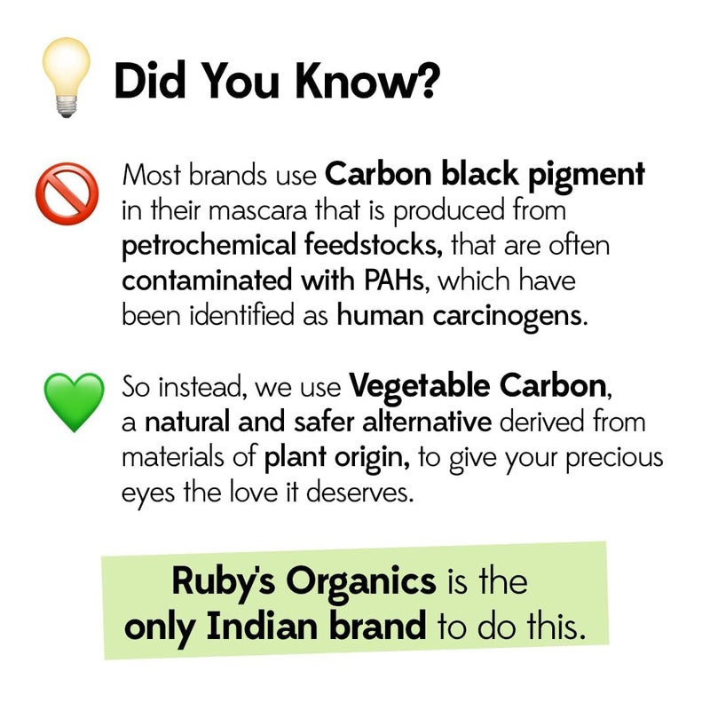 Ruby's Organics مسكرة روبيز أورغانيكس سوداء طبيعية غير سامة تدوم طويلاً مقاومة للماء تعطي رفع كامل للعين تركيبة آمنة وغير مهيجة للعيون الحساسة خالية من القسوة وخالية من البارابين 65 مل - Image 3