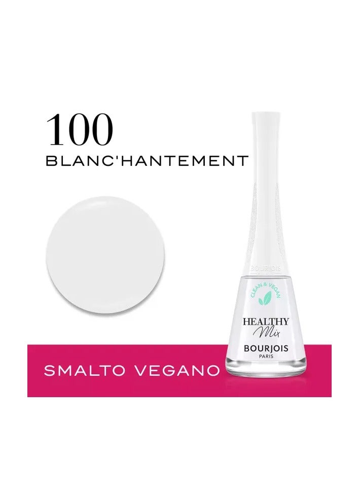 BOURJOIS PARIS Bourjois Healthy Mix Vegan Nail Polish –  100 –  Blanc'Hantement, 9ml - Image 1