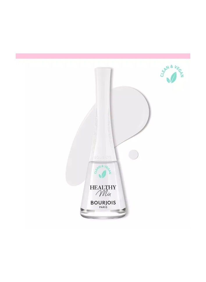 BOURJOIS PARIS Bourjois Healthy Mix Vegan Nail Polish –  100 –  Blanc'Hantement, 9ml - Image 2