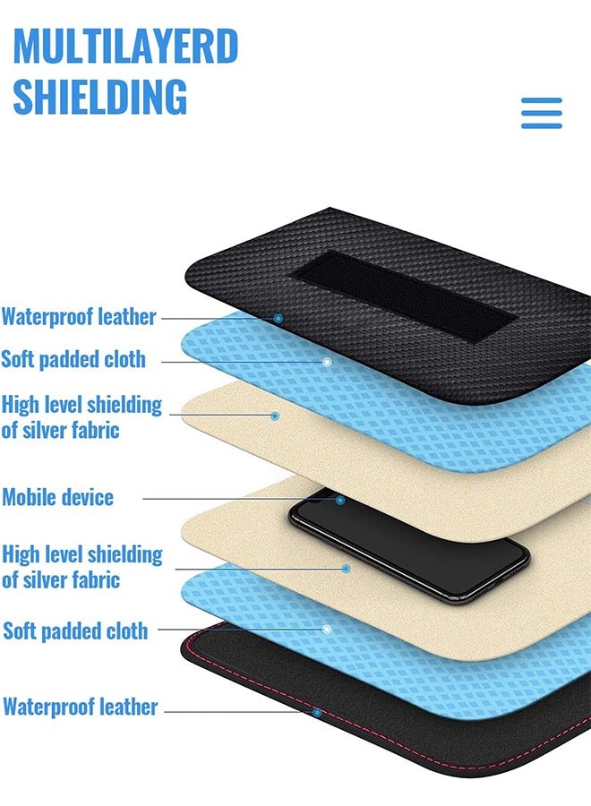 2 Pack Faraday Bag for Phones and Car Keys, RFID Signal Blocking Bag, Carbon Fiber Material Shielding Case for Cell Phone Privacy Protection & Key Fob, Anti-Tracking Anti-Hacking Case Blocker - Image 5