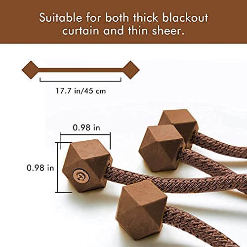 Home-Cloud HomeCloud Magnetic Curtain Tiebacks, European Style Convenient Drape Tie Backs, Curtain Holder for Window Draperies, 2 pcs - Image 2