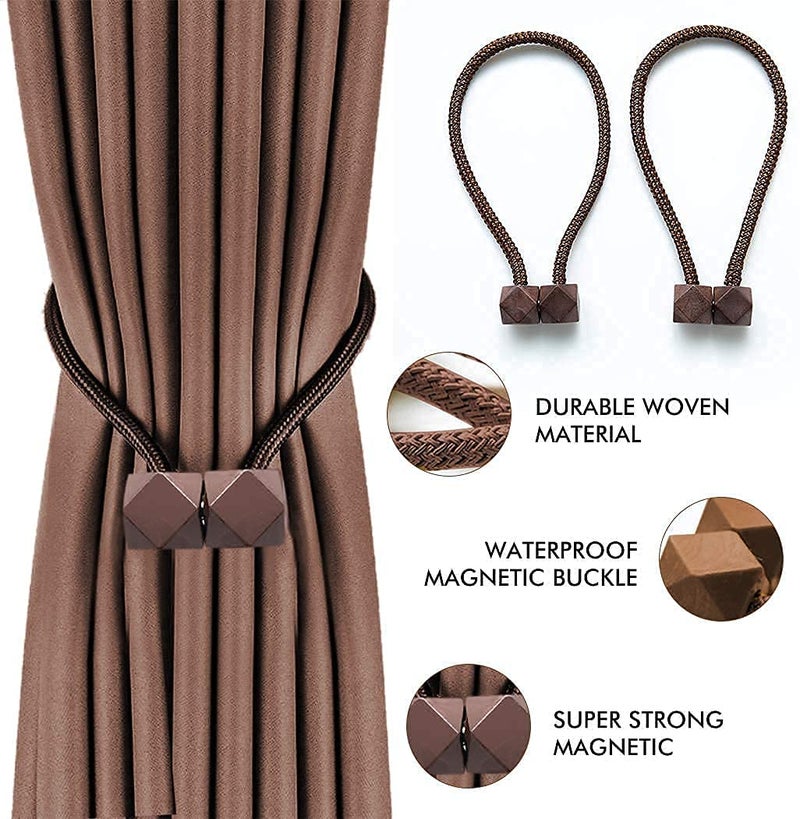 Home-Cloud HomeCloud Magnetic Curtain Tiebacks, European Style Convenient Drape Tie Backs, Curtain Holder for Window Draperies, 2 pcs - Image 3