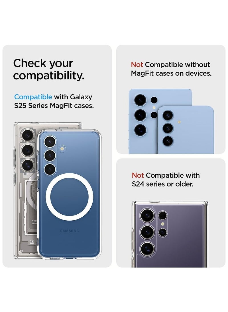 Spigen - Urban Fit (MagFit) MagSafe Wallet Card Holder [3 Cards] for Samsung Galaxy S25 series with Magnetic Case only and MagSafe compatible with iPhone 16/15/14/13/12 Models - Fabric Black - Image 1