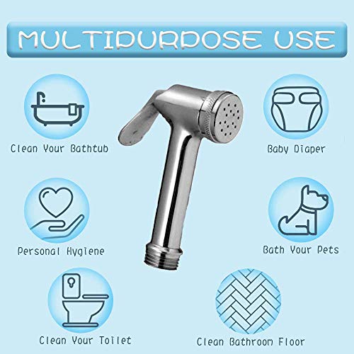 SCW™ Health Faucet Full Brass Italy Designer Medium Size Toilet,Bathroom,Kitchen,Car Wash,Garden Spray Only Head - Image 5