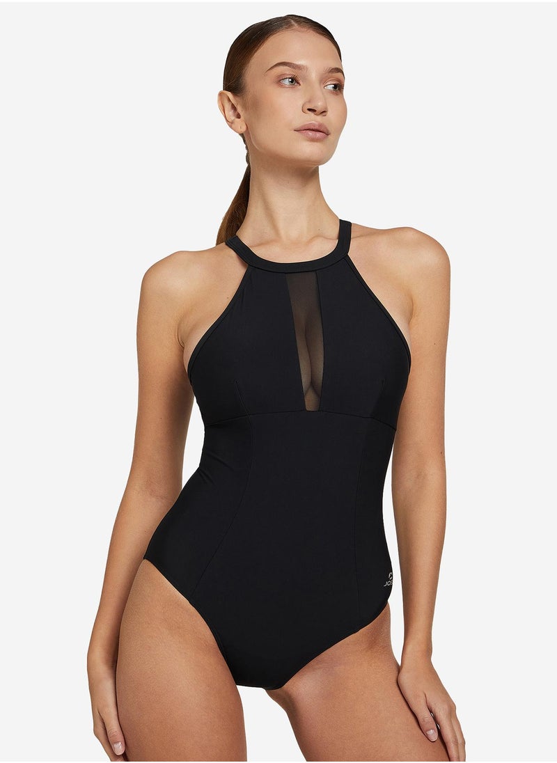 Joss Joss Women's Swimsuit Black – Body Slim Fabric, Slimming Effect, Elastic Fit, Freedom of Movement, Perfect for Pool Workouts  - Image 1